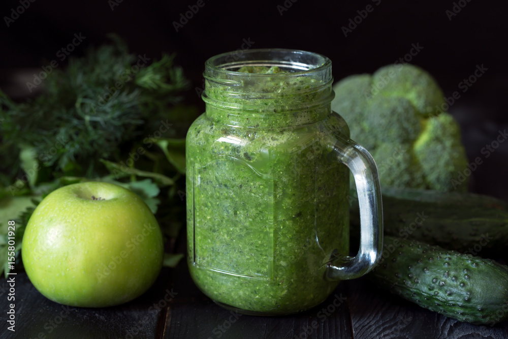 Green vegetables smoothies prepared with cauliflower Green vegetables smoothies prepared with cauliflower