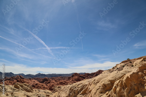 Valley of Fire - Mountains and Blue Sky