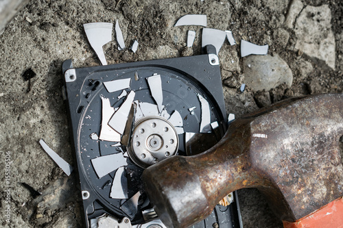Broken hard drive (HDD)