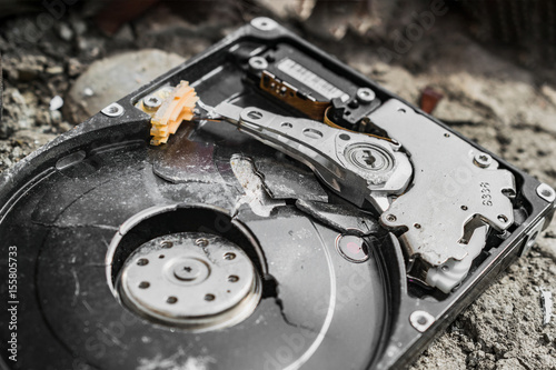 Broken hard drive (HDD)