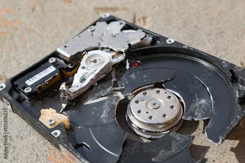 Broken hard drive (HDD)