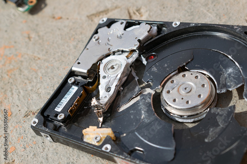 Broken hard drive (HDD)
