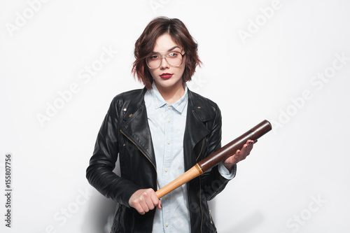 Cool girl with the bat