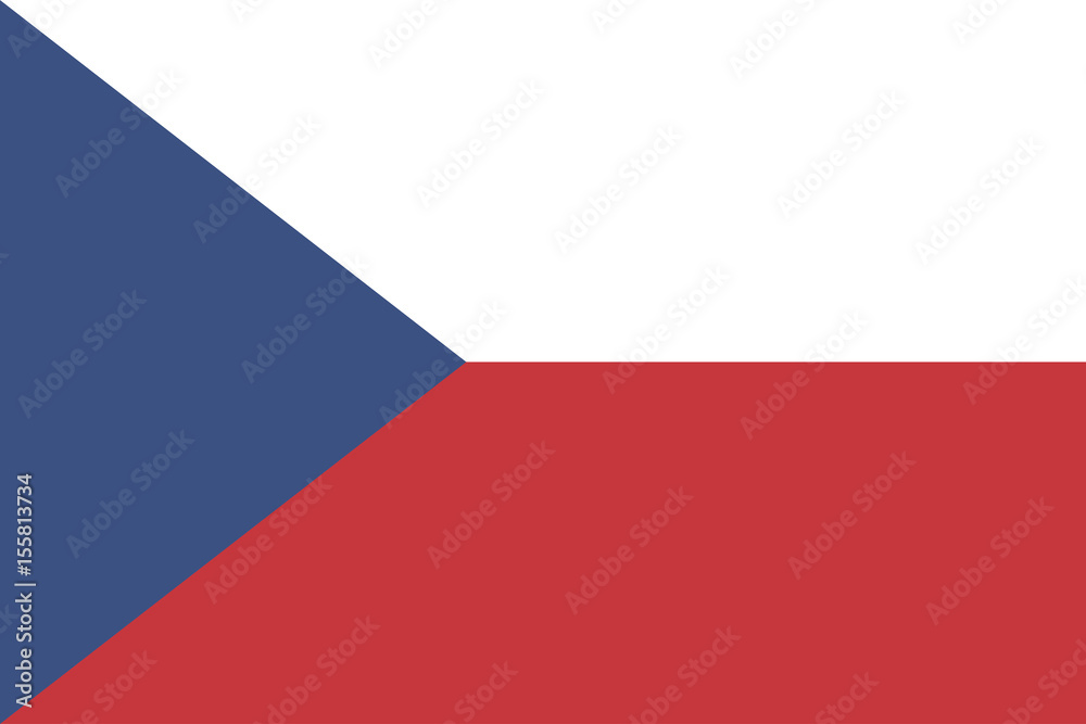 Flag of Czech vector of the world.Vector Flag of Czech vector of the world.Vector