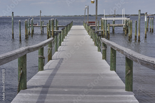 wharf, dock for boats in Punta Gorda, Florida