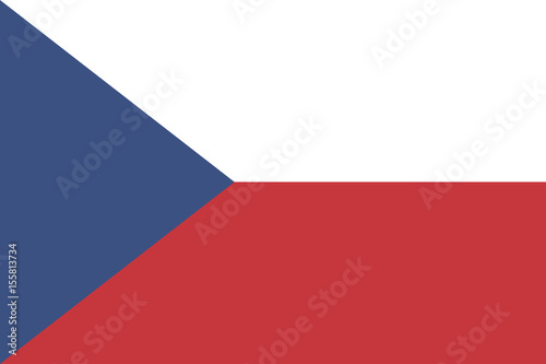 Flag of Czech vector of the world.Vector