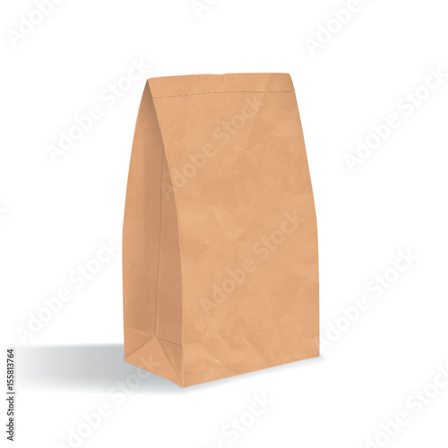 Empty brown paper bag
