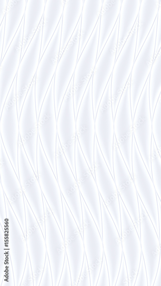 Obraz premium White wave band abstract surface pattern. 3d rendering