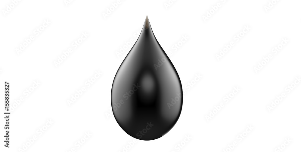 isolated black oil drop concept 3d illustration isolated black oil drop concept 3d illustration