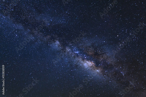 clearly milky way galaxy at phitsanulok in thailand. Long exposure photograph.with grain © sripfoto