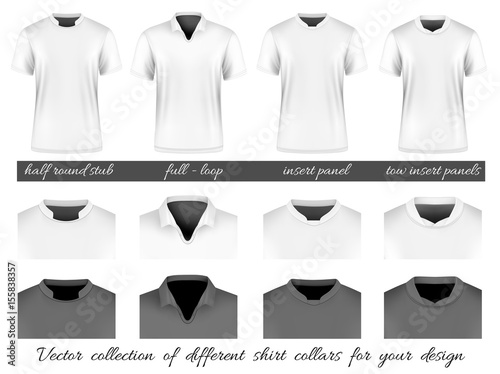 Different collars for your design. Vector illustration.