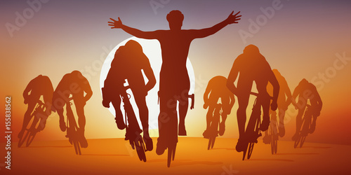 cyclisme - sprint - course - vélo - vainqueur - coureur - cycliste - compétition photo