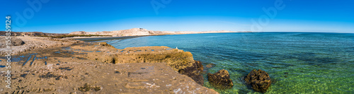 Ocean cost landscape of Valdes  Patagonia  Argentina