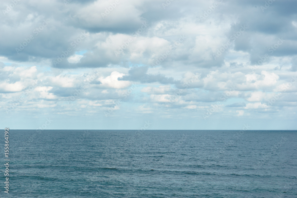 Landscape of clouds and the Mediterranean sea with nobody