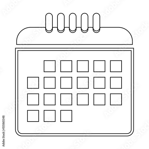 Calendar the black color icon . photo