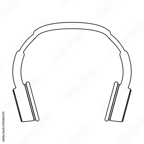 Headphones the black color icon .