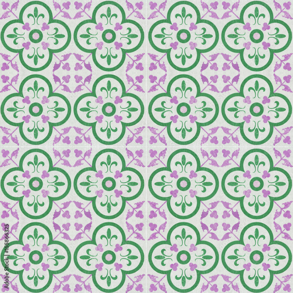 Old ceramic tiles patterns in the park public. Old ceramic tiles patterns in the park public.
