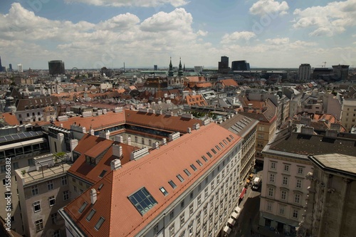 Vienna city view from St Stephen's Cathedral