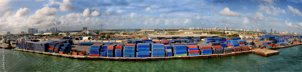 May 30th 2017 Miami,Florida shipping Port editorial