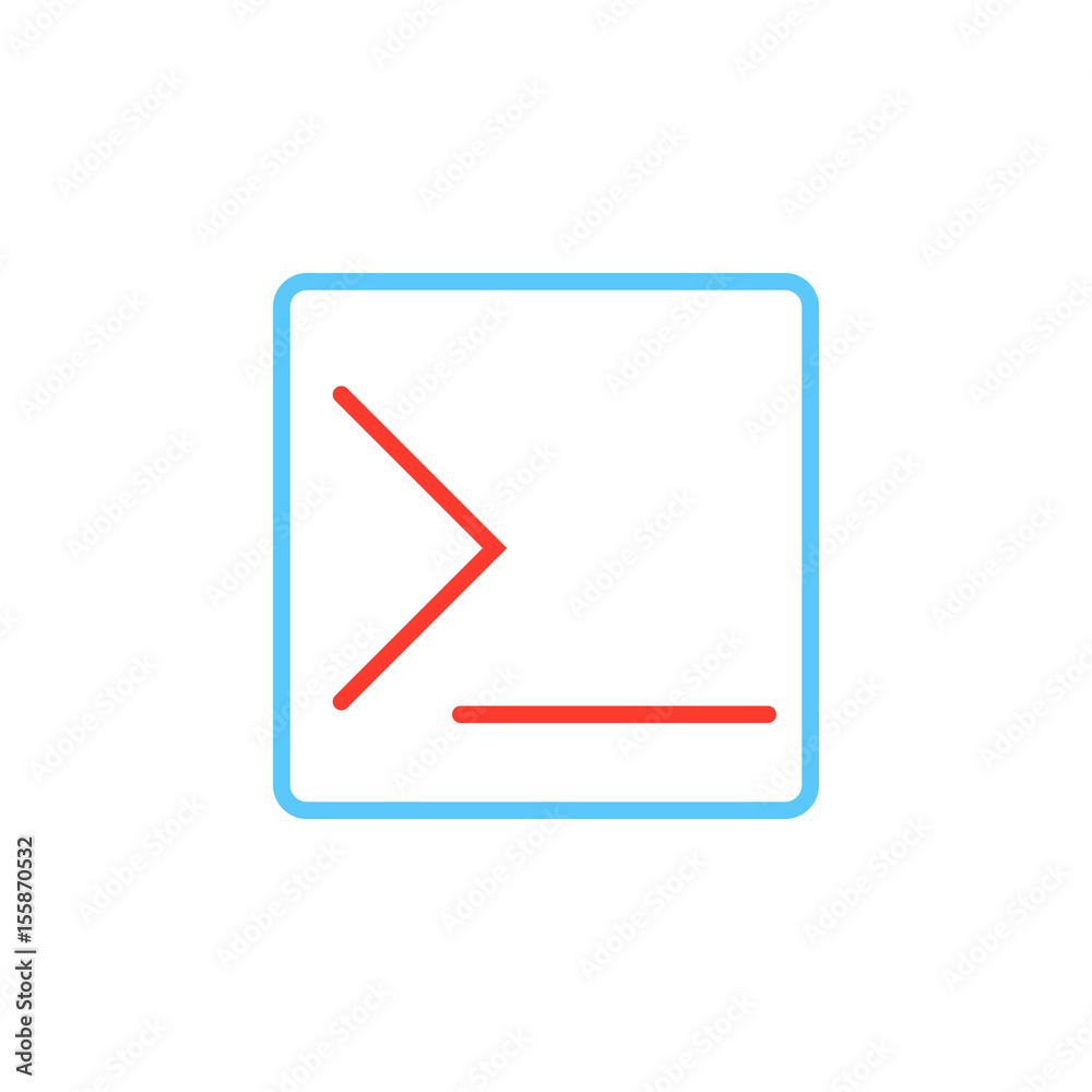 Terminal line icon, outline vector logo illustration, linear pictogram isolated on white