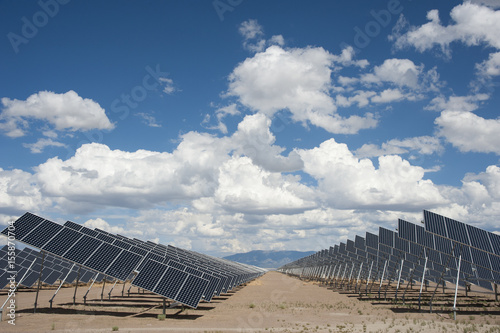 Solar Panels in a Power Plant