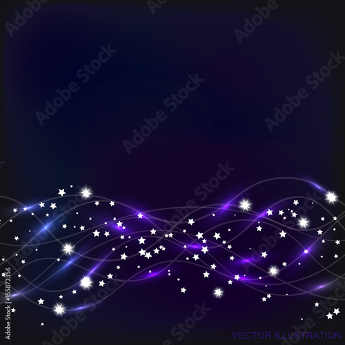 Abstract waves background in blue colors. Vector illustration