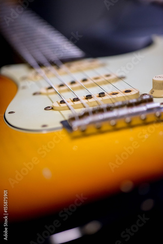 detail of vintage guitar