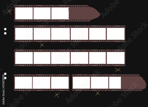 contact sheet with film stripes,  photo frames, free copy space,vector