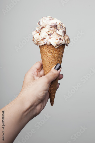 Ice cream in a hand