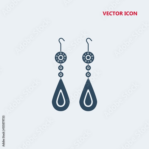 earrings vector icon
