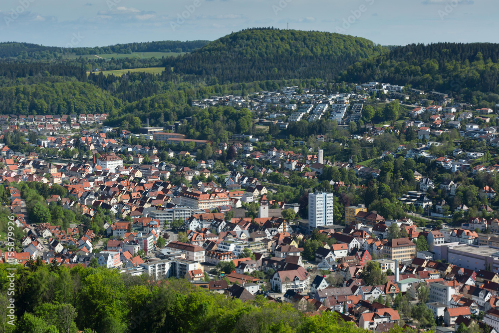 Ausblick auf Albstadt-Tailfingen auf der Schwäbischen Alb