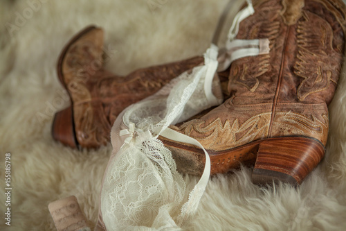 Cowboy Boots with Bra
