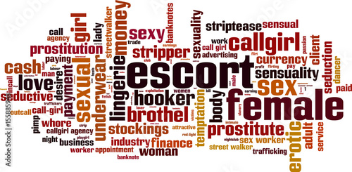 Female escort word cloud