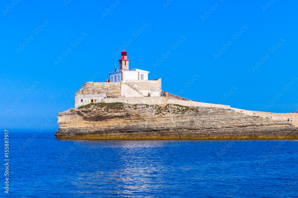 Madonetta, lighthouse tower,  island Corsica