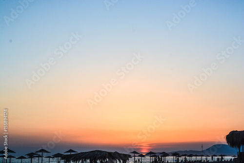 Beach sunset - silhouette  colors  sky  beach  landscape
