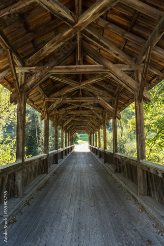 Bridge on the Ötztal Valley mountain river. Wellerbrück. Ötztaler Ache, Oetz, Austria, Europe © Artenex