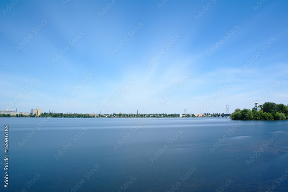 landscape with river Dnipro