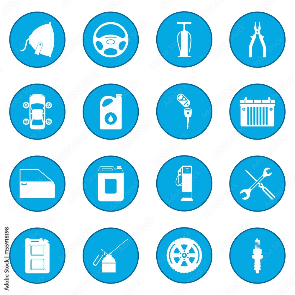 Car service maintenance icon blue