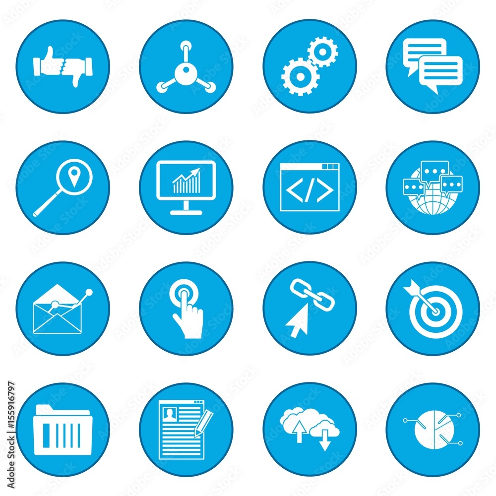 Seo web icon blue Seo web icon blue