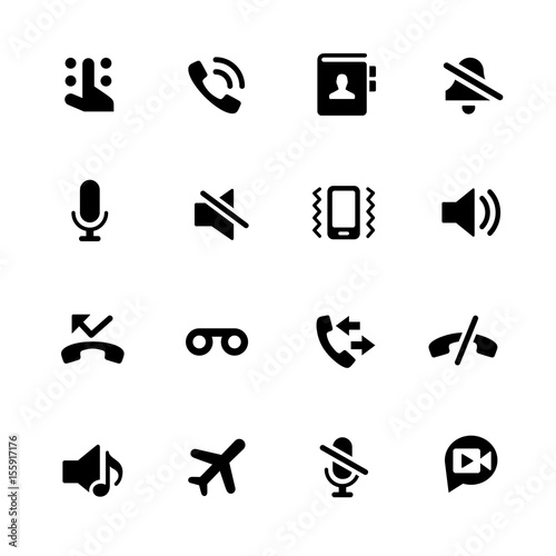 Phone Calls Icons // Black Series - Vector icons for your digital or print projects.