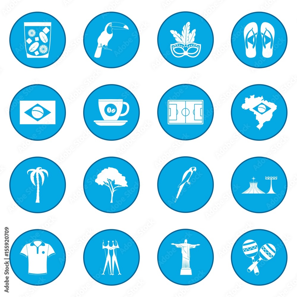 Brazil icon blue Brazil icon blue