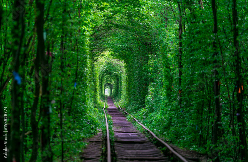 The guy with the girl gudlyayut railroad tunnel of love spring forest