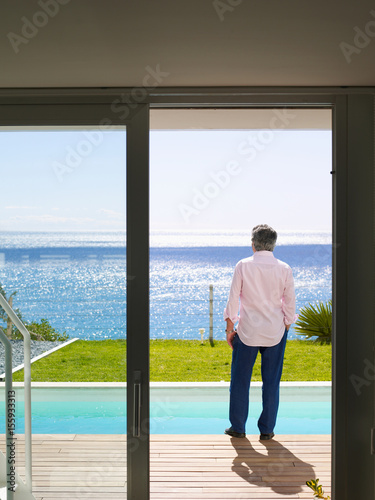 Mature man standing outdoors