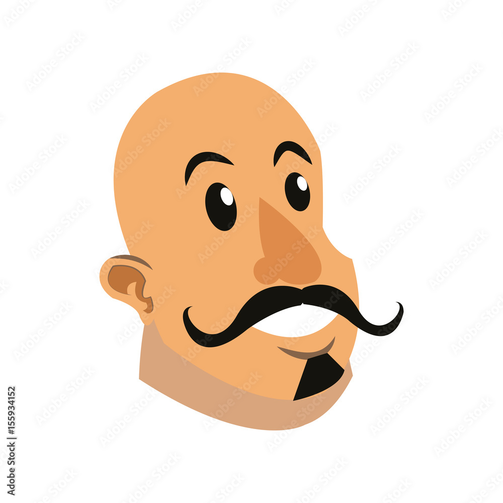 poster festival funfair head strong man vector illustration poster festival funfair head strong man vector illustration