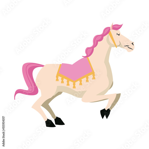 carnival horse carousel circus cheerful vector illustration
