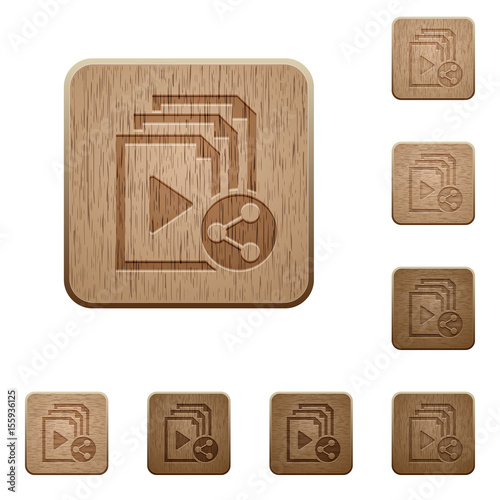 Share playlist wooden buttons