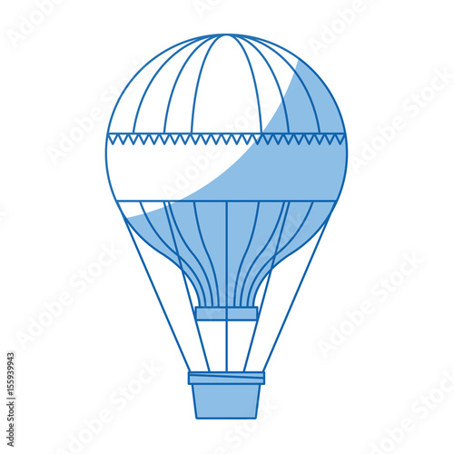funfair airballoon with stripes basket transportation vector illustration photo
