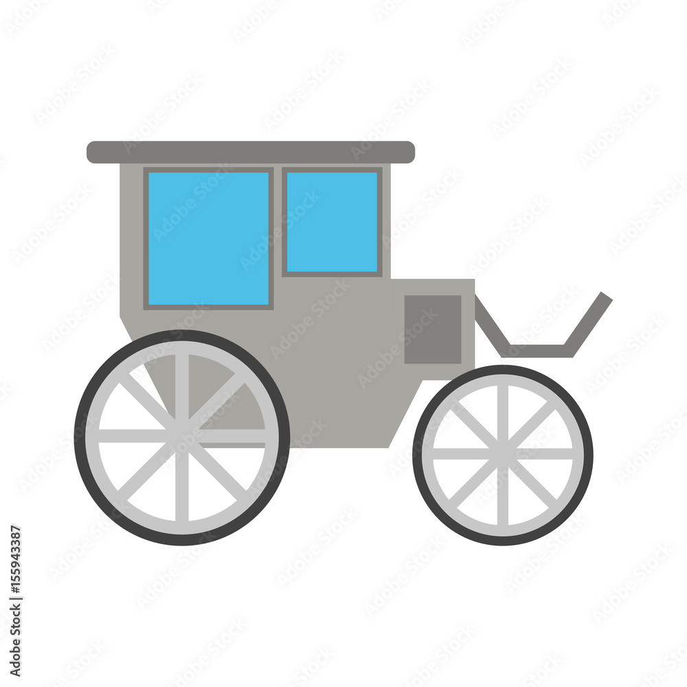 carriage wagon icon image vector illustration design 