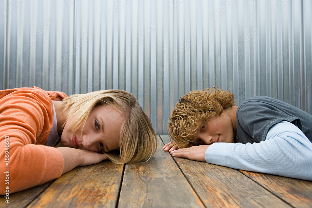 Φωτογραφία Portrait of teenage girl and boy