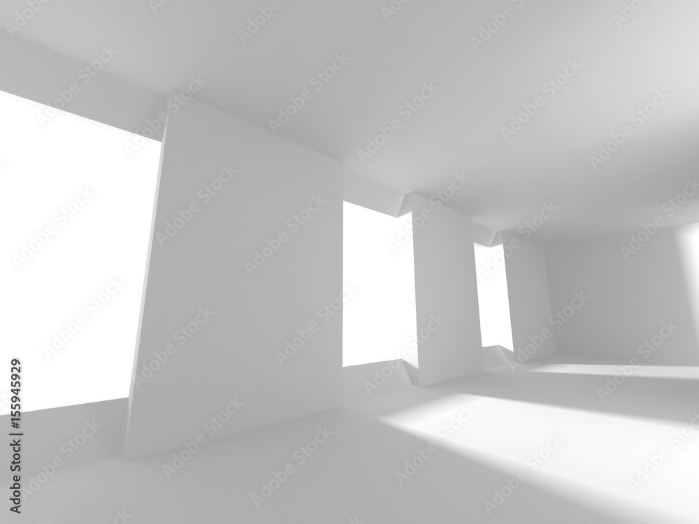 Obraz premium Abstract Modern White Architecture Background